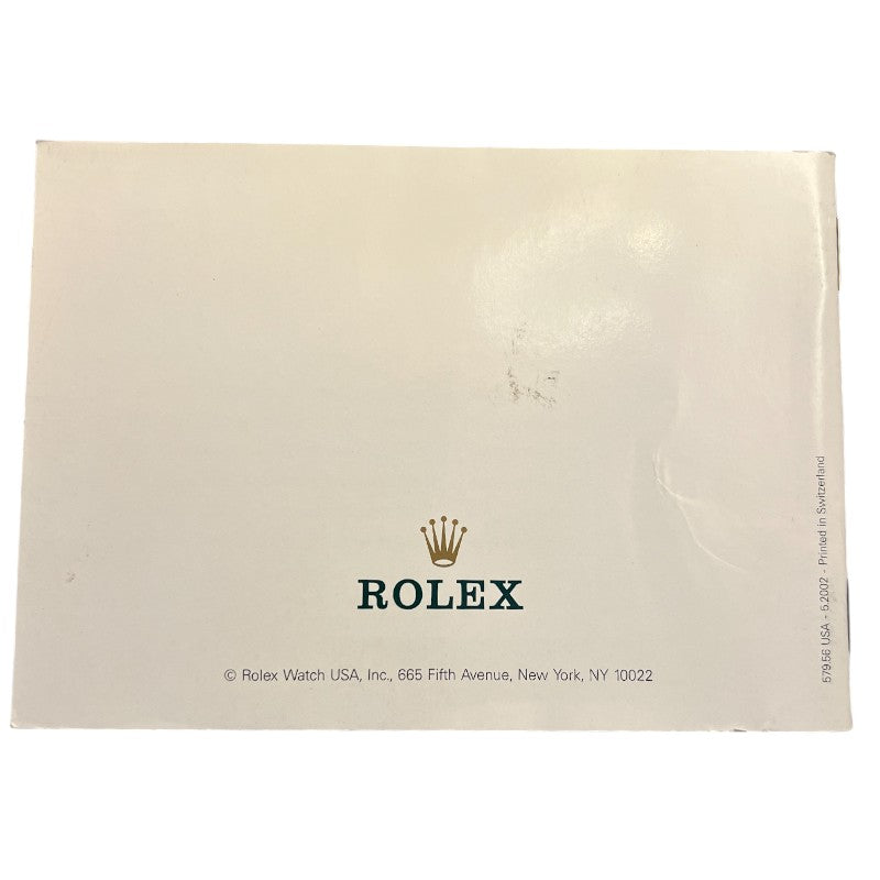 Your Rolex Oyster Booklet Manual USA ref: 579.56