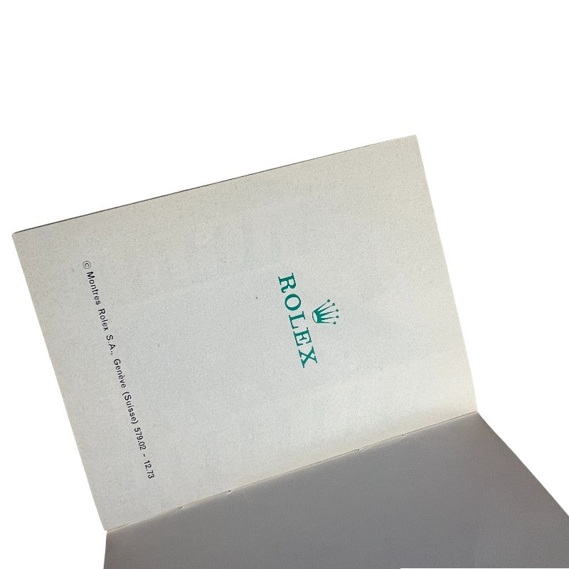 Vintage Rolex 'Your Rolex' Booklet 579.02 1973