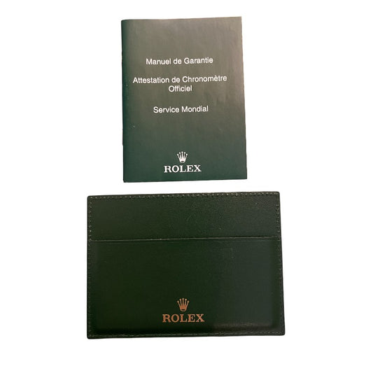 Rolex Warranty Card Holder & Manuel De Garantie Service Mondial Ref 563.81