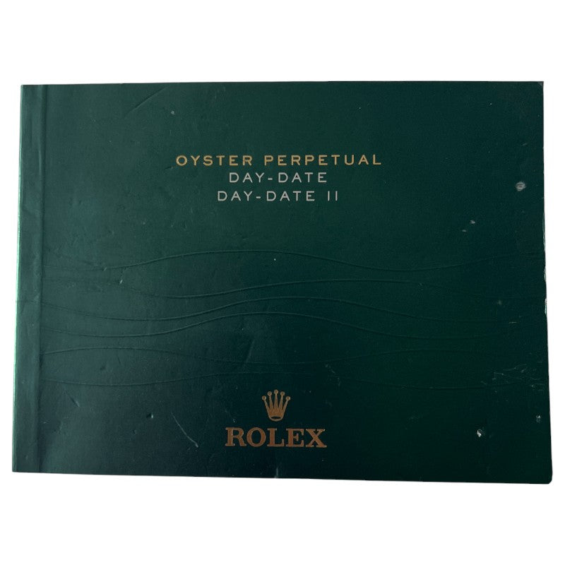 Rolex Instruction Manual Day-Date & Day-Date II Previous Version discontinued