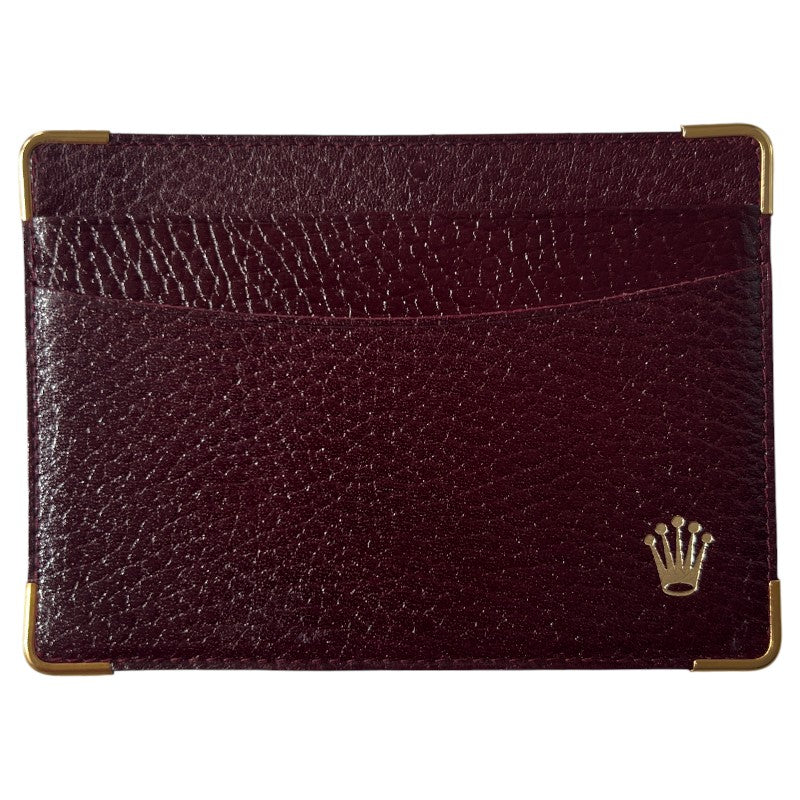 Rolex Vintage Dark Brown Maroon Leather Wallet Holder- Code 101.70.55