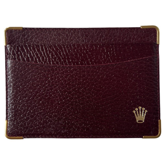 Rolex Vintage Dark Brown Maroon Leather Wallet Holder- Code 101.70.55