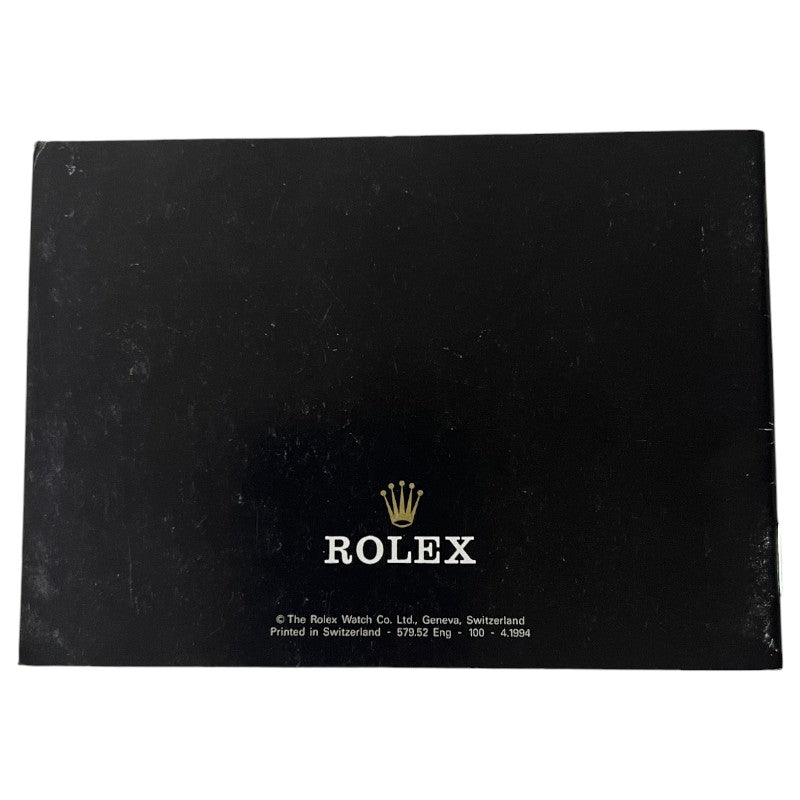 Your Rolex Oyster Booklet Manual English ref: 579.52 1994-1998