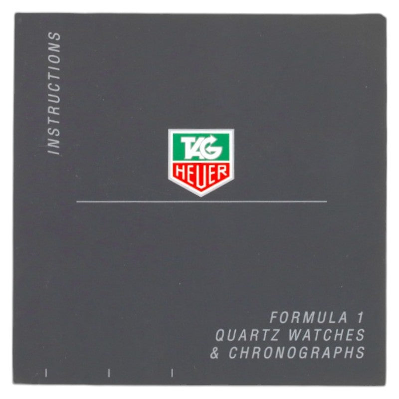 Tag Heuer Instruction Manual F1, Quartz & Chronograph Watches